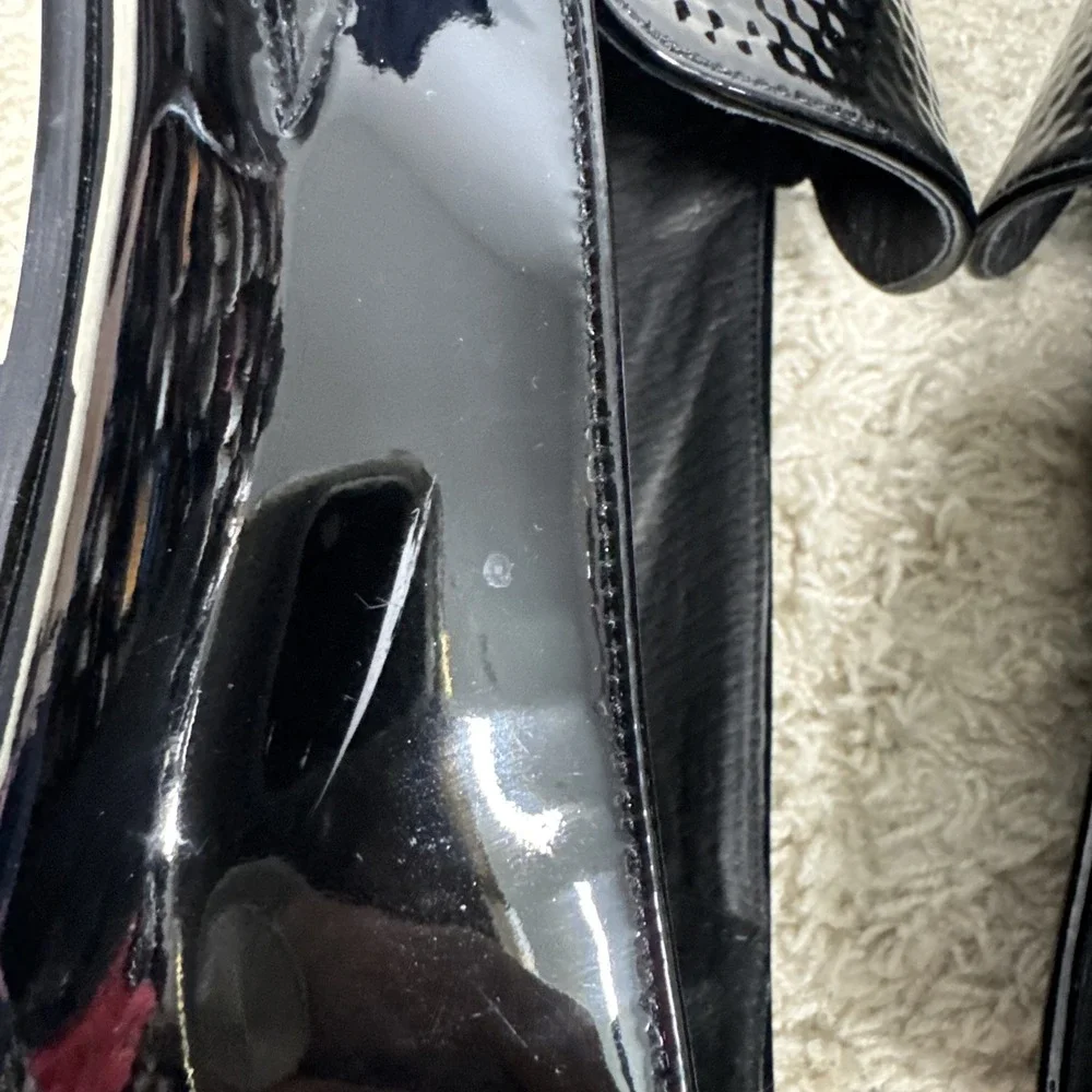 Moretti Gold Label Black Embossed Patent Leather Dress Shoes Mens 15 Formal Wear